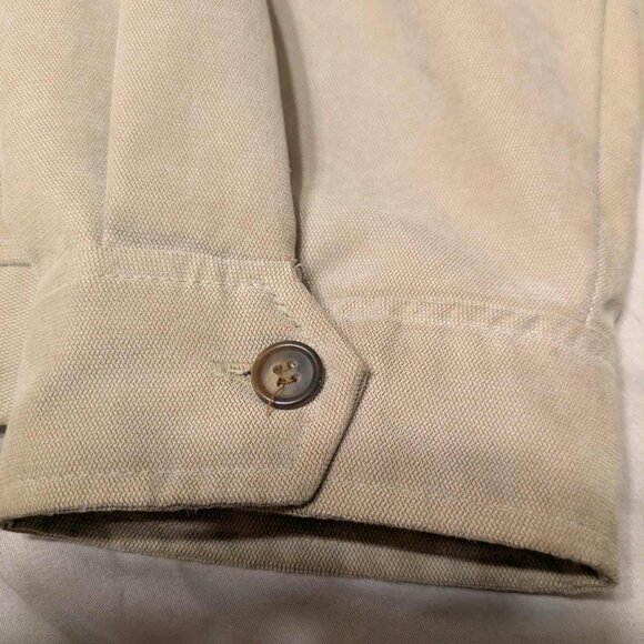 Vintage Chaps Ralph Lauren Beige Windbreaker Men's XL Full Front Zipper - Picture 4 of 7